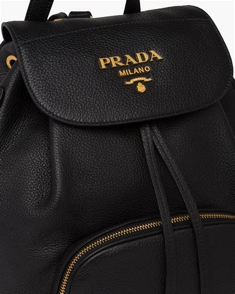 prada sac noir|prada leather backpack.